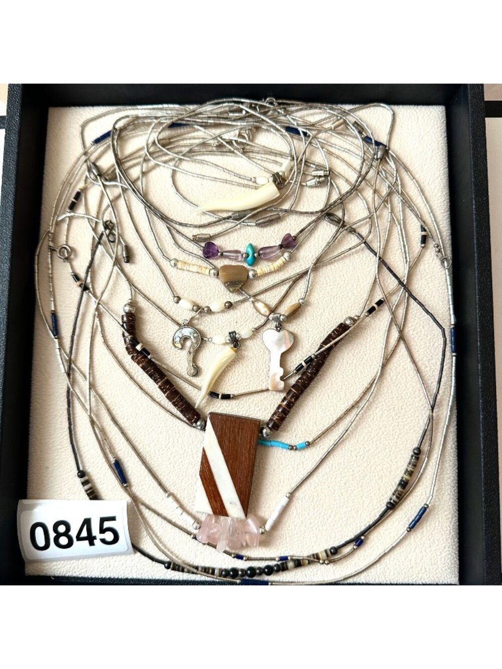Lot Vintage South Western Tourist Souvenir Heishi Gemstone Necklaces Untested